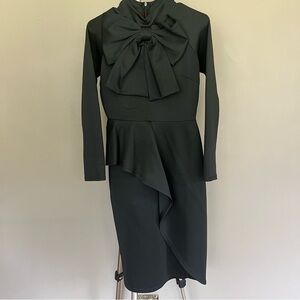 Black Bodycon Dress with Bow